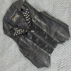 Distressed Vegan Leather Vest